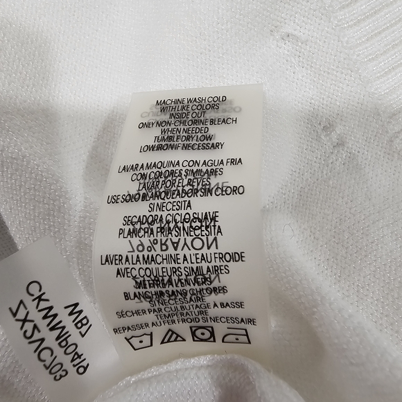 Plus Sz 2X Calvin Klein White Turtleneck Sweater Office Casual Knit - Picture 10 of 13